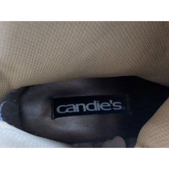 Candies Ankle‎ Boot Womens 6 Tan Y2K Country Western Suede Leather Side Zip - Picture 10 of 10